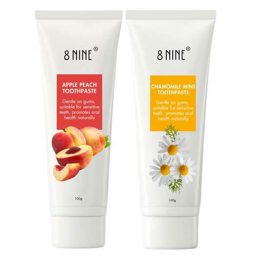 Apple Peach & Chamomile Mint Toothpaste (Combo) for Daily Oral Care