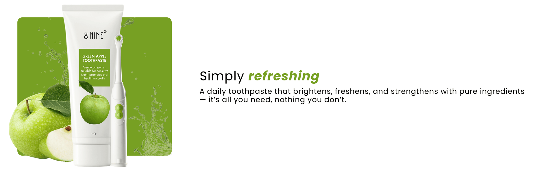 Refreshing Green Apple Toothpaste
