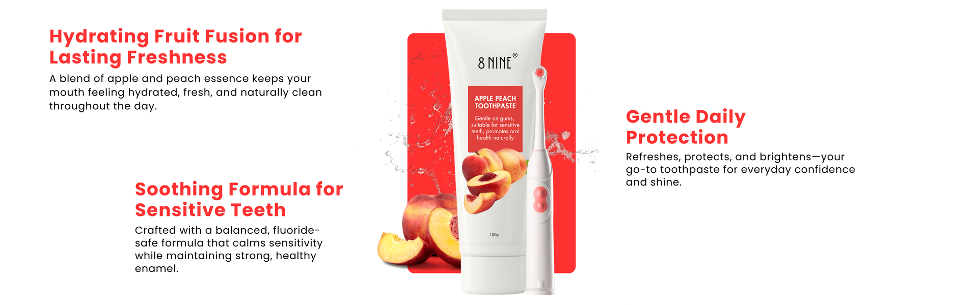 Apple Peach Bliss - Refreshing Toothpaste