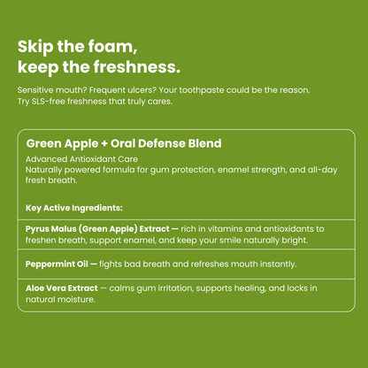 Refreshing Green Apple Toothpaste