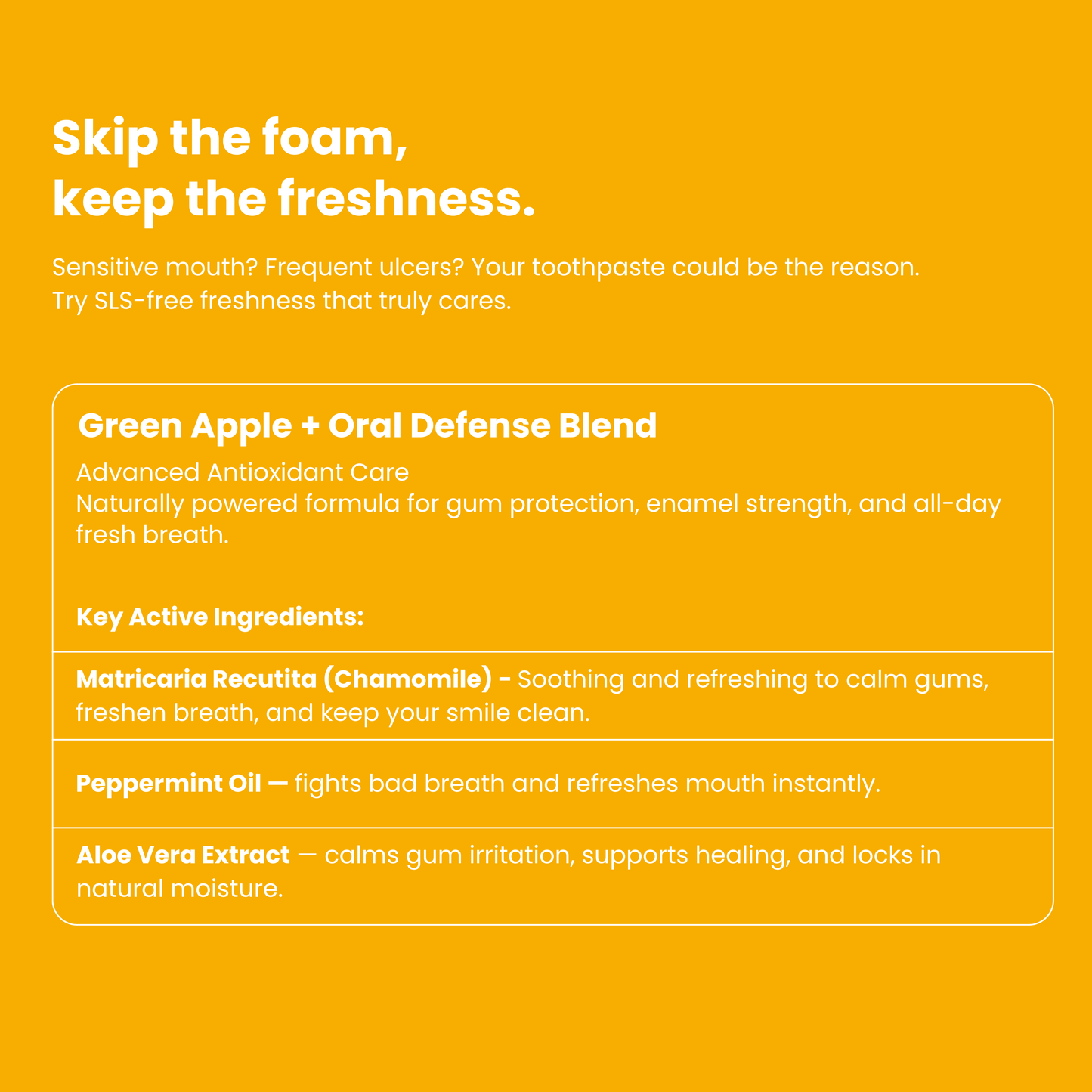 Chamomile Mint Fresh Toothpaste