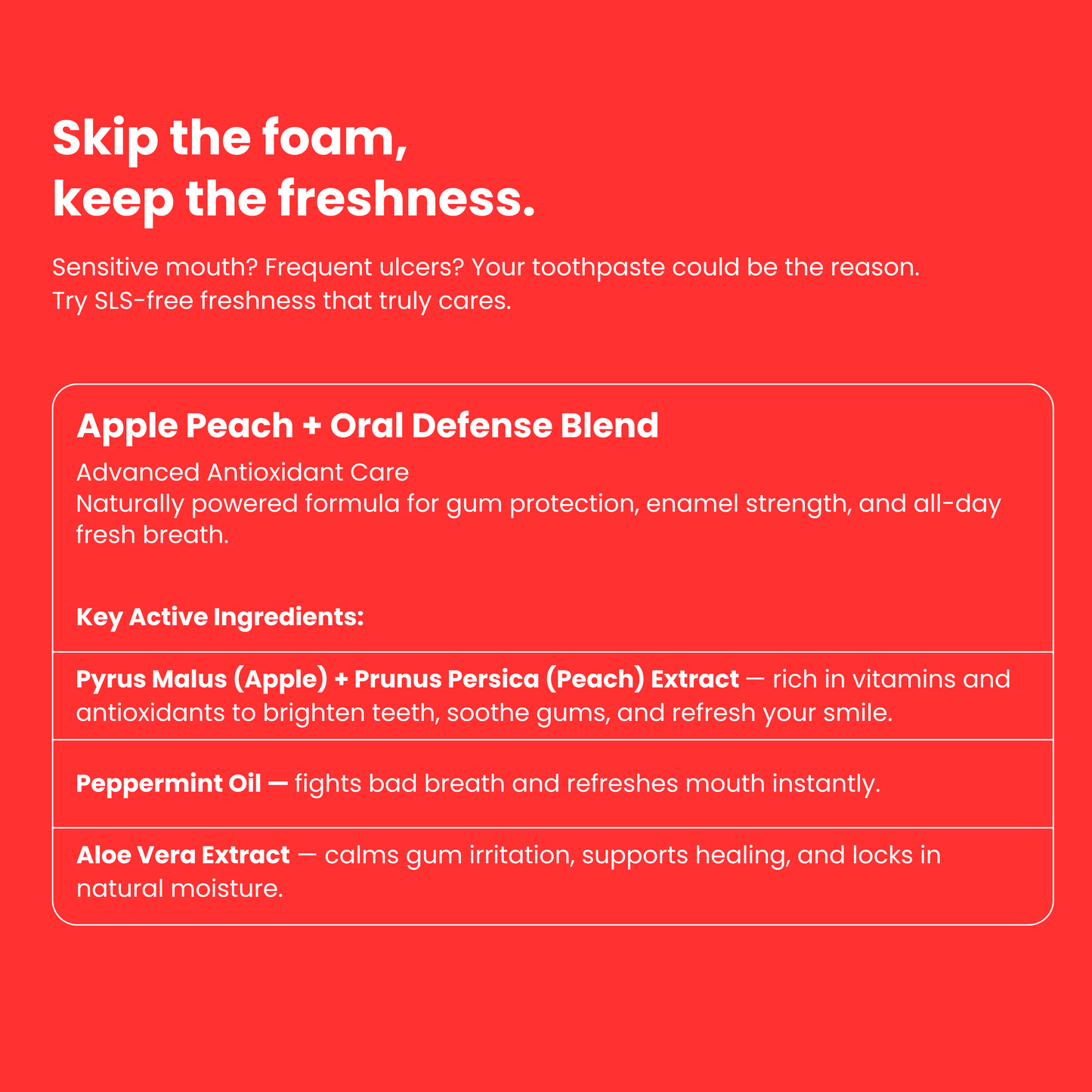 Apple Peach Bliss - Refreshing Toothpaste