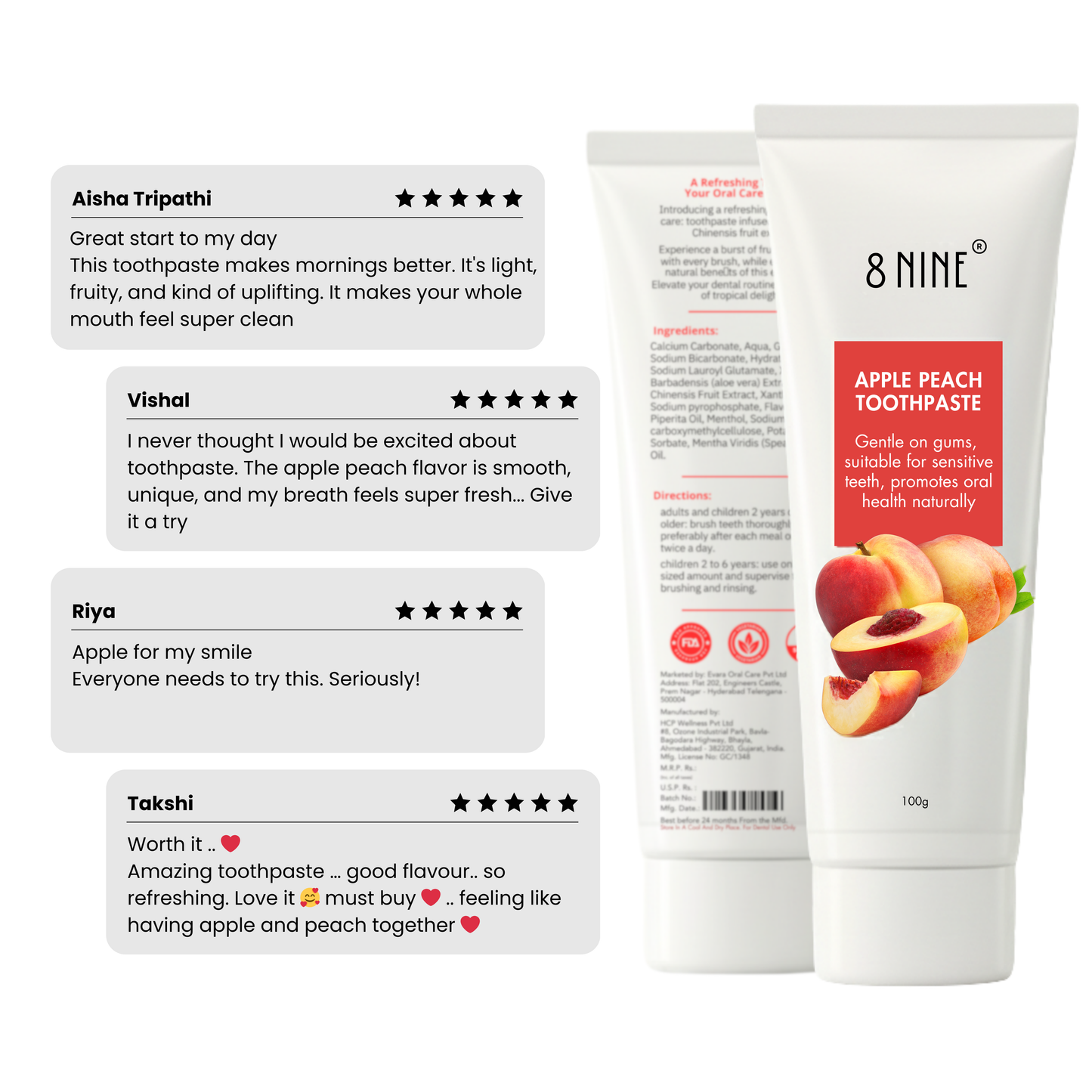 Apple Peach Bliss - Refreshing Toothpaste