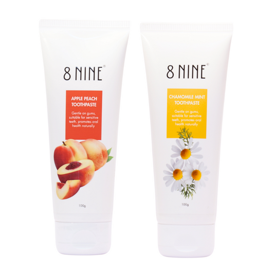 Apple Peach & Chamomile Mint Toothpaste (Combo) for Daily Oral Care